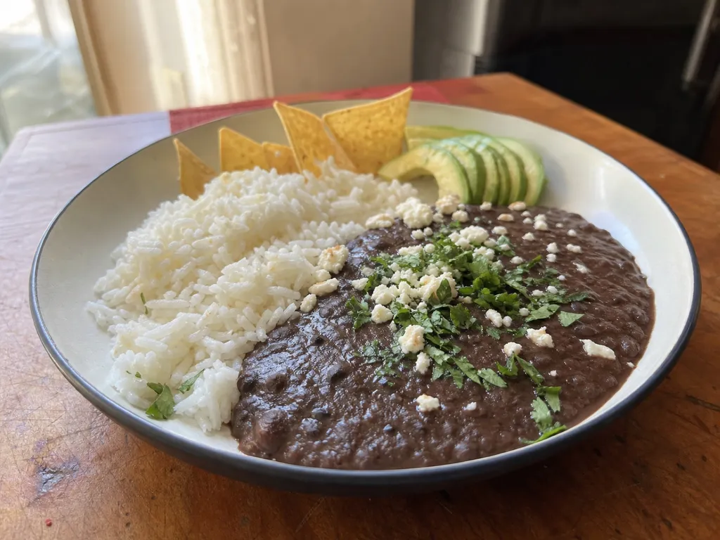 Black Bean Dip — plated and served