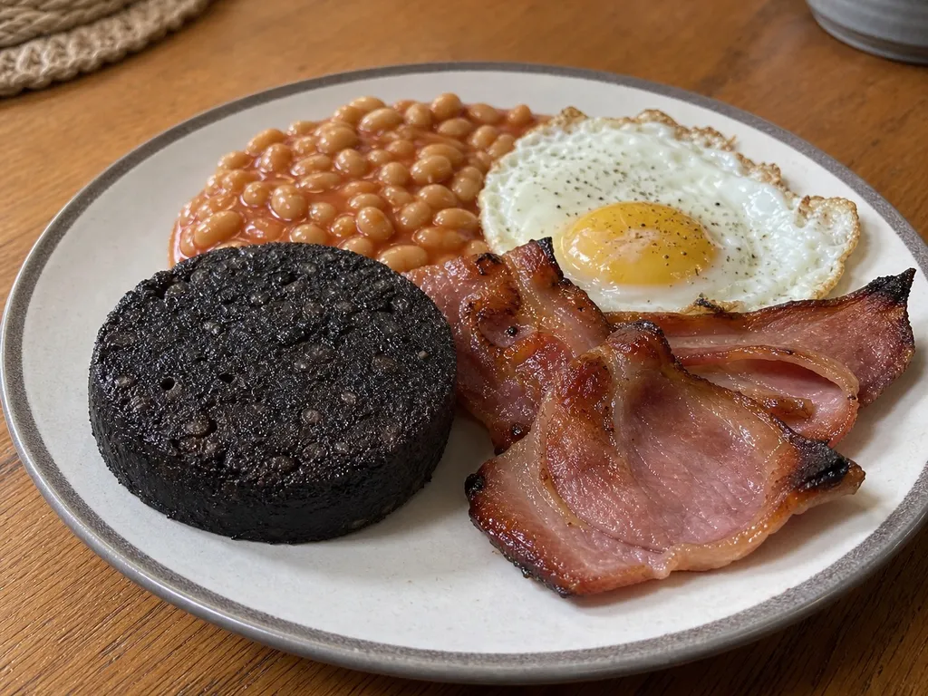 Black Pudding — plated and served