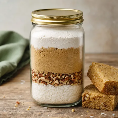 Blond Brownies in a Jar — Desserts recipe