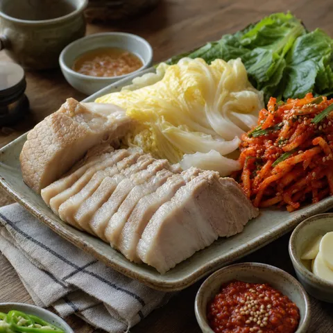 Bossam (Boiled Pork Wrap) — Korean recipe