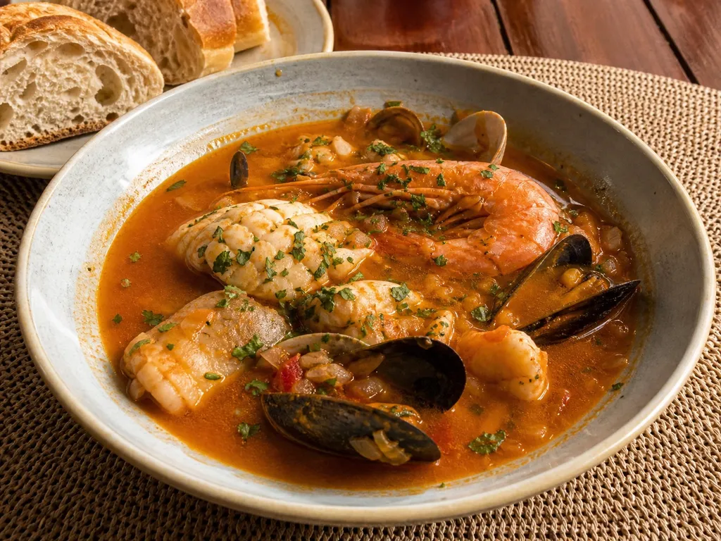 Bouillabaisse — plated and served