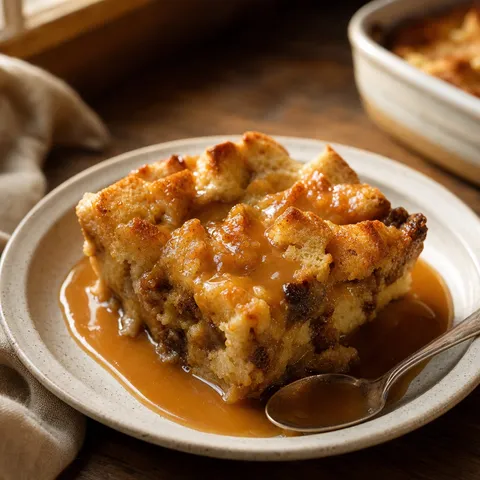 Bread Pudding with Jack Daniels Sauce — Desserts recipe