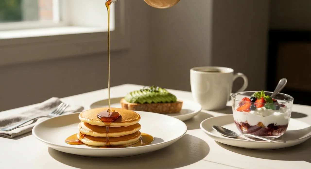 A spread of Breakfast dishes