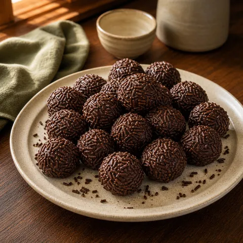 Brigadeiros (Chocolate Fudge Truffles) — Brazilian recipe