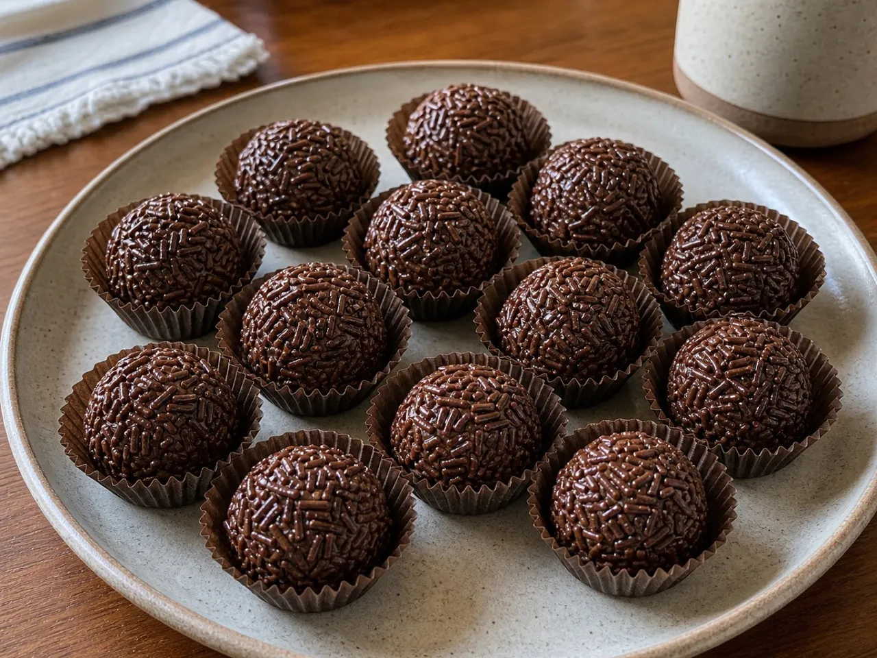 Brigadeiros — served