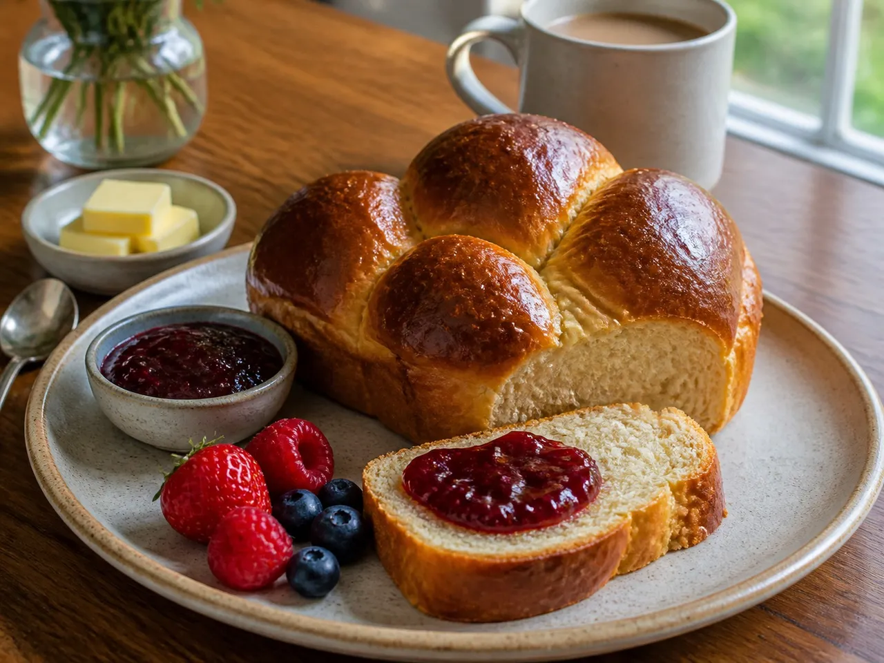Brioche — served