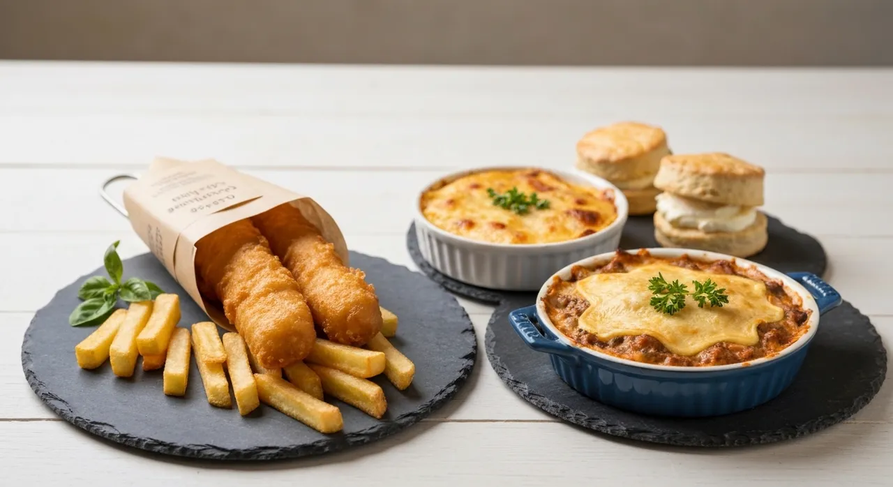 A spread of British & Irish dishes