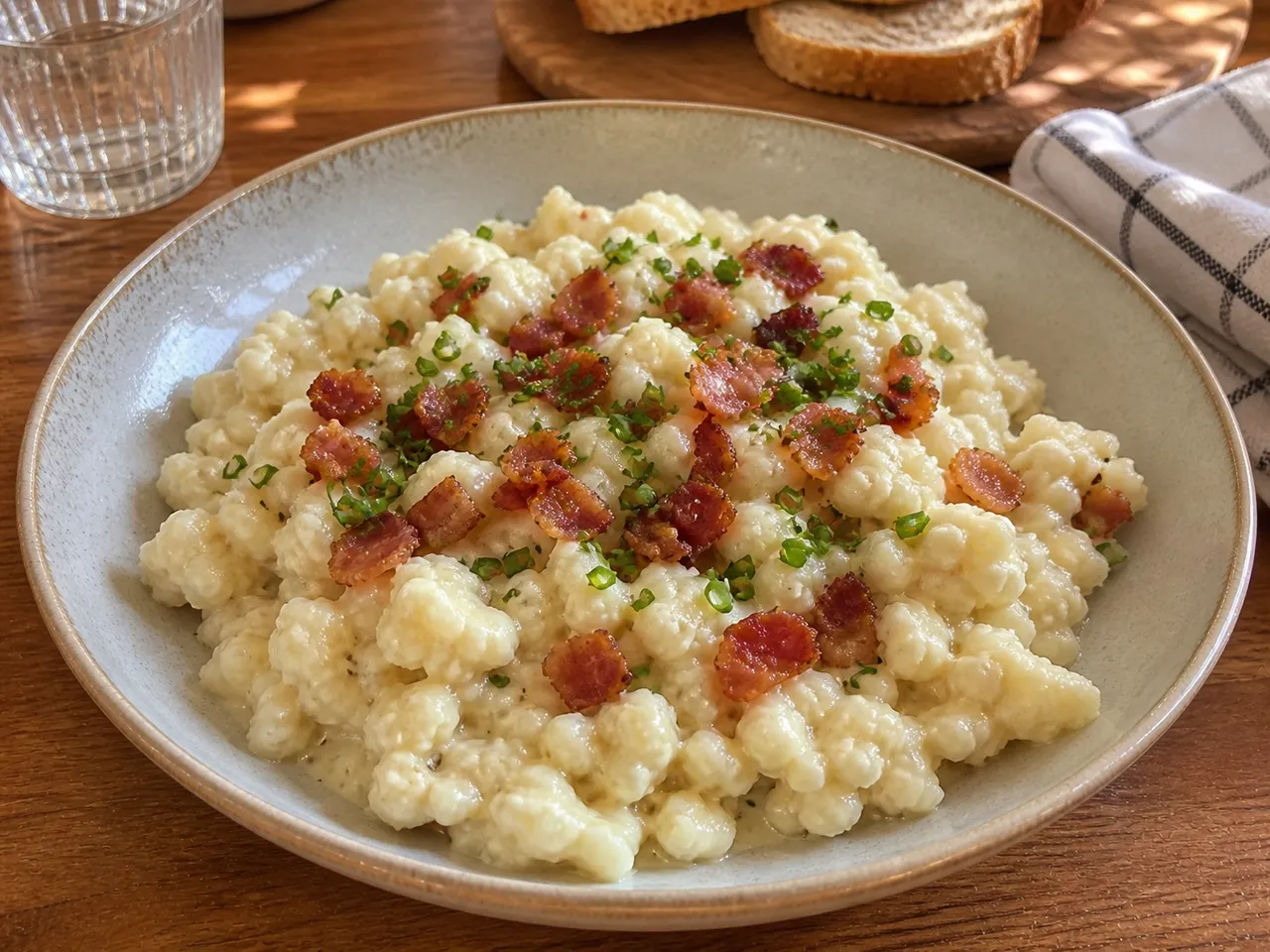 Bryndzove Halusky — served