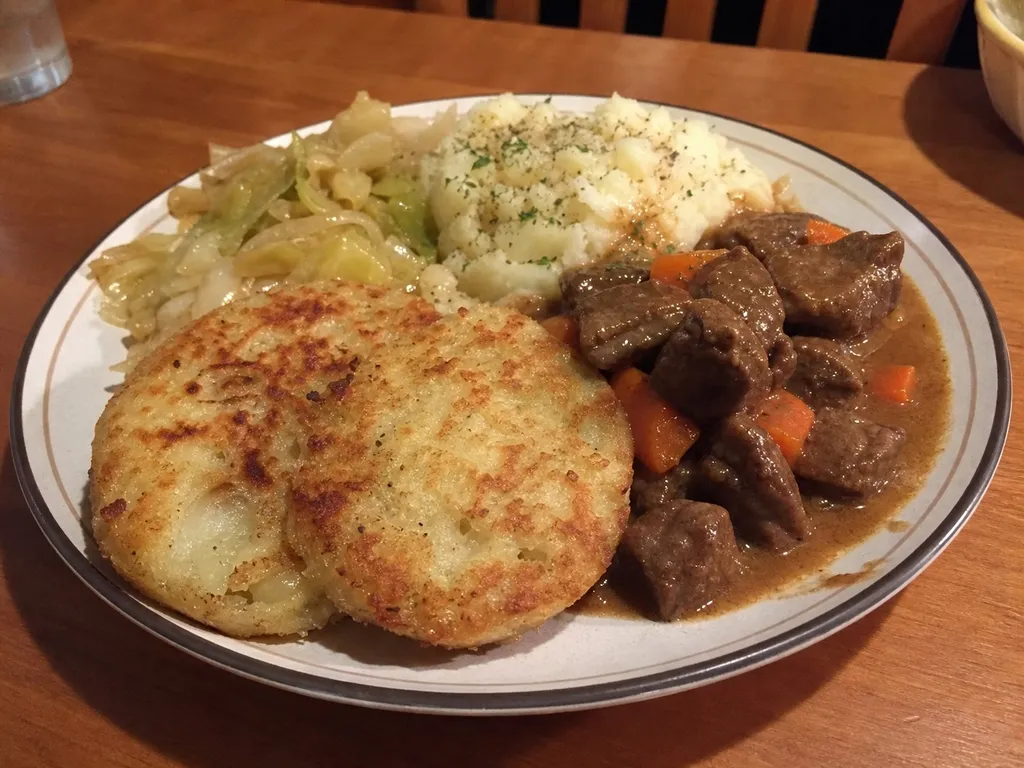 Bubble and Squeak — plated and served