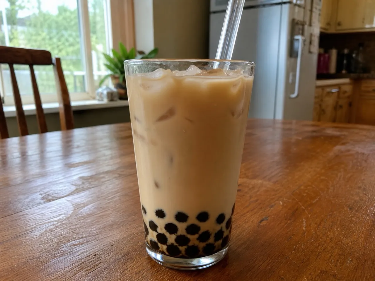 Bubble Tea (Boba Milk Tea) — served