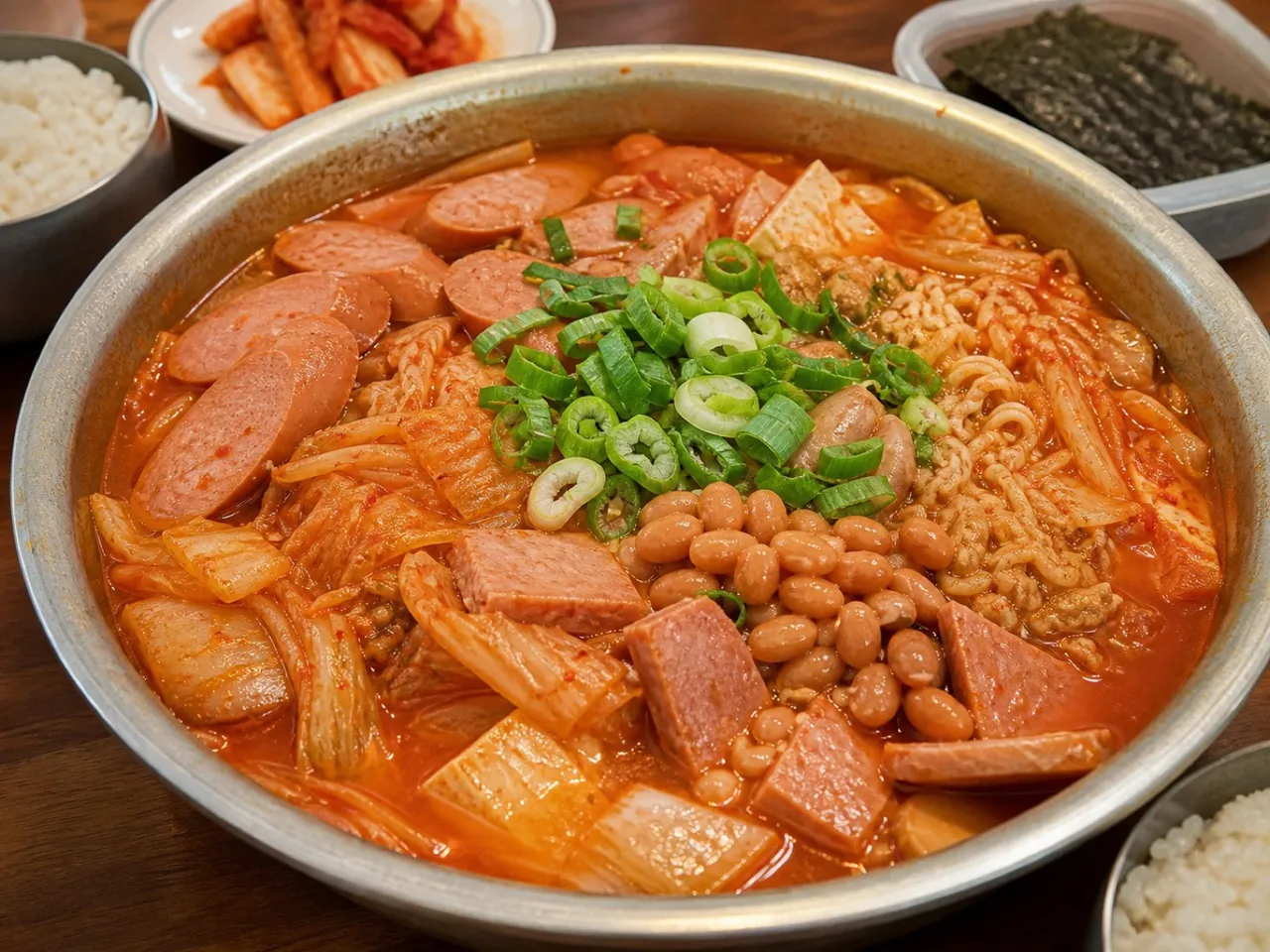 Budae Jjigae (Army Stew) — served