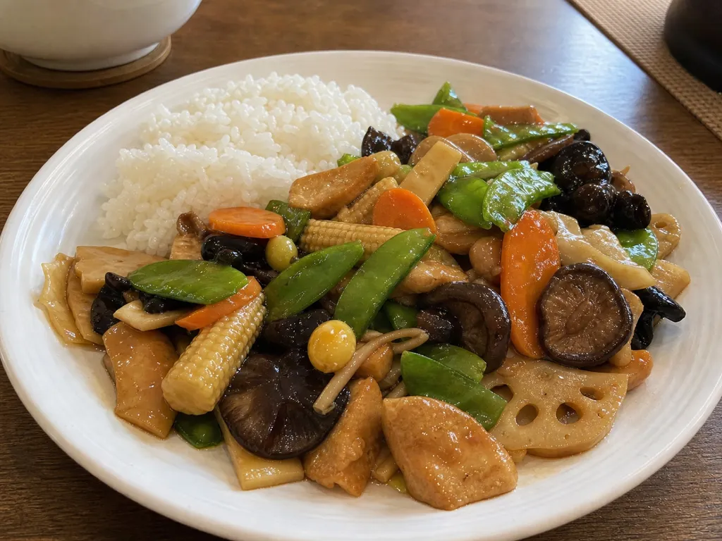 Buddha's Delight (Luohan Zhai) — plated and served