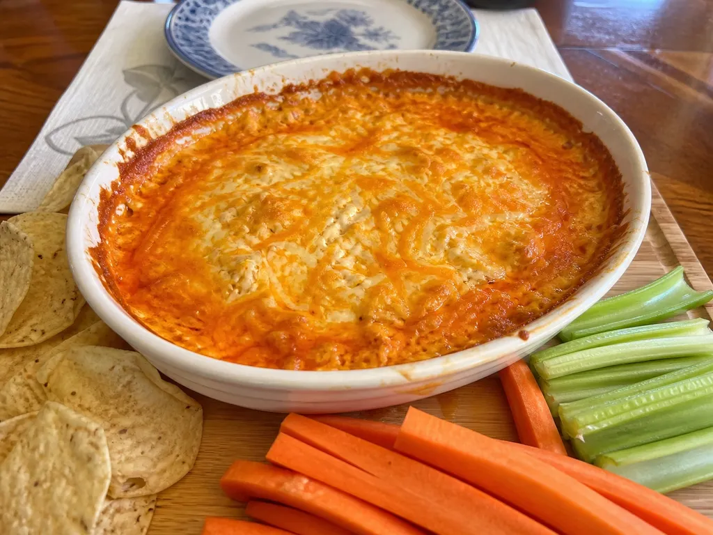 Buffalo Chicken Dip — plated and served