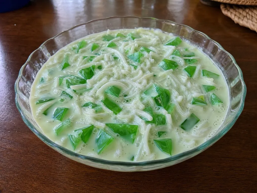 Buko Pandan — plated and served