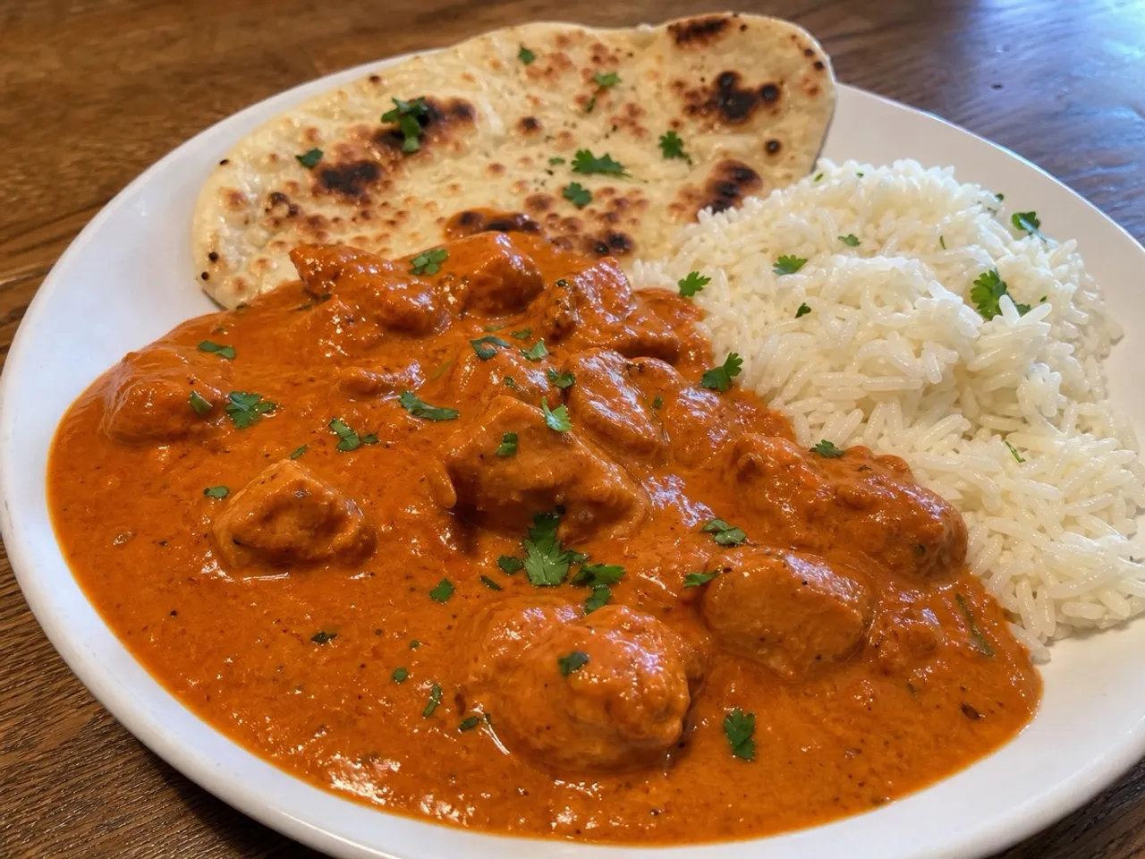 Butter Chicken (Murgh Makhani) — served