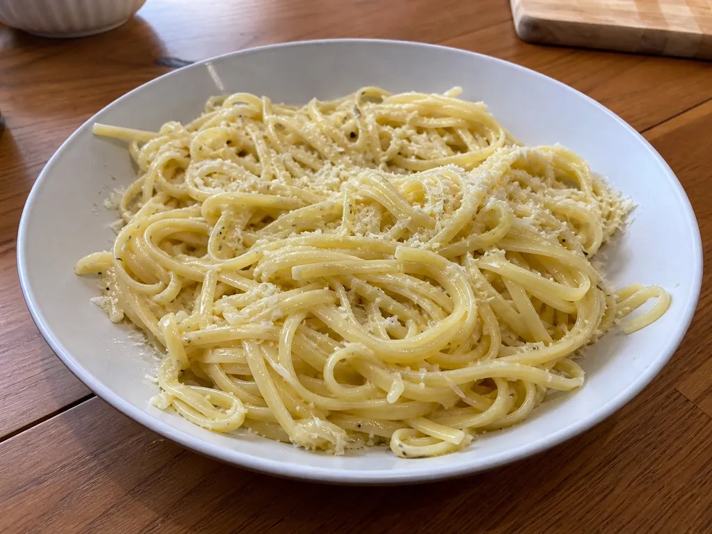 Buttered Noodles — plated and served