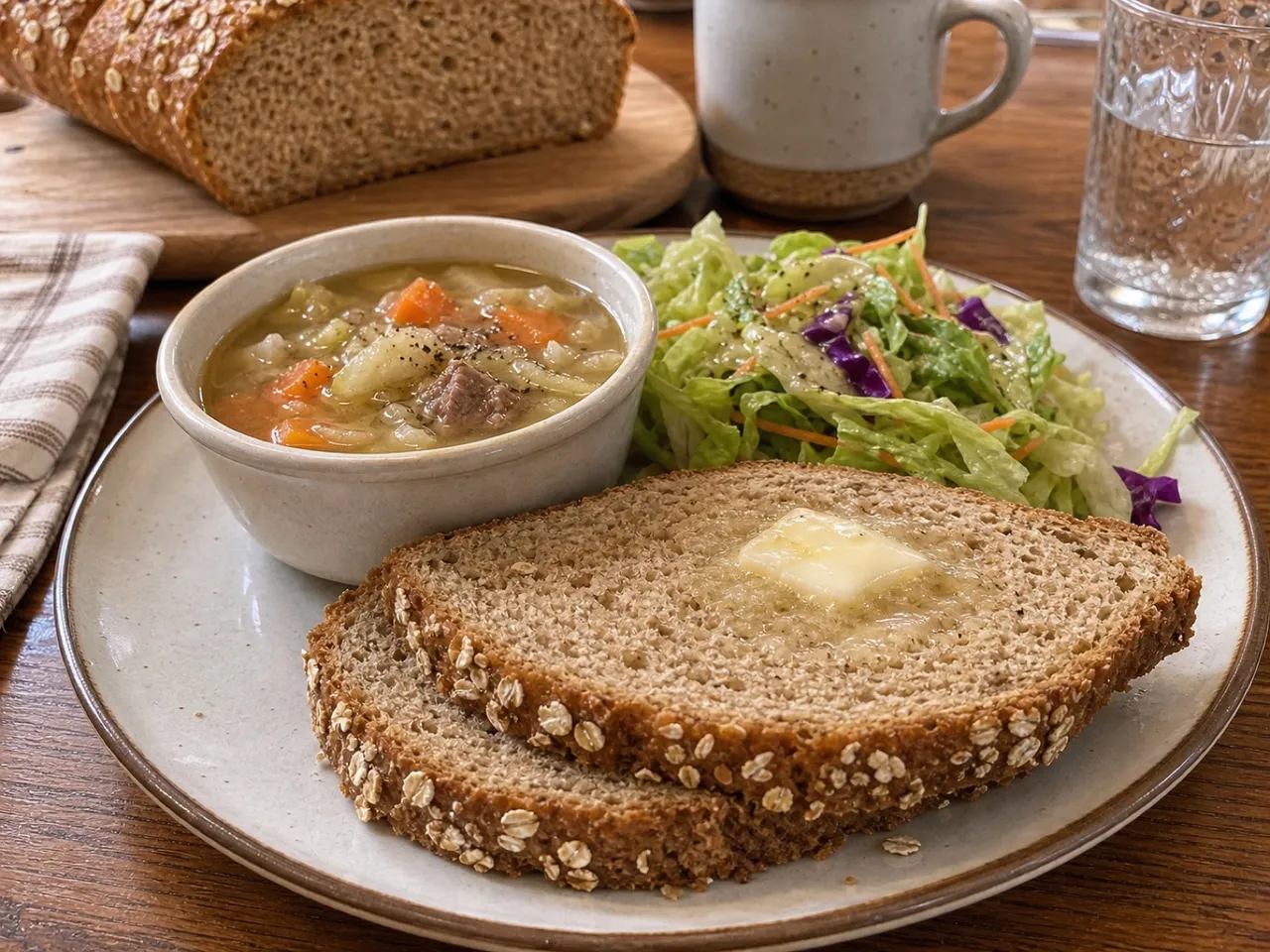Buttermilk-Oat Bread — served
