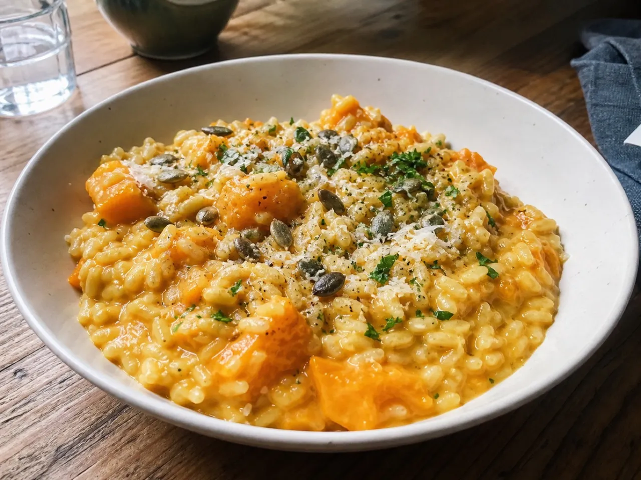 Butternut Squash Risotto — served