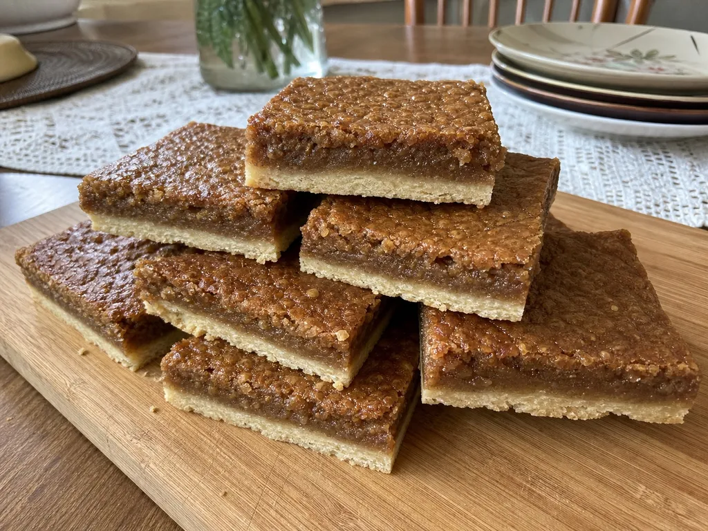 Buttertart Squares — plated and served