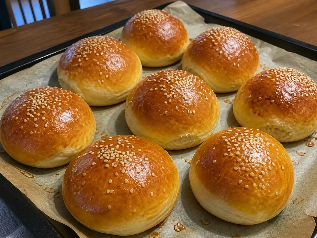 Buttery Brioche Buns — plated and served