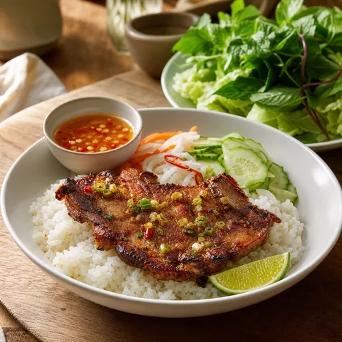 Cơm Tấm (Broken Rice with Grilled Pork) — Vietnamese recipe