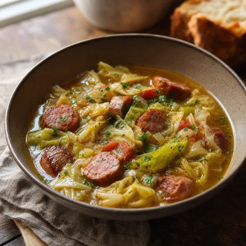 Cabbage and Sausage Soup — Meat & Pork recipe