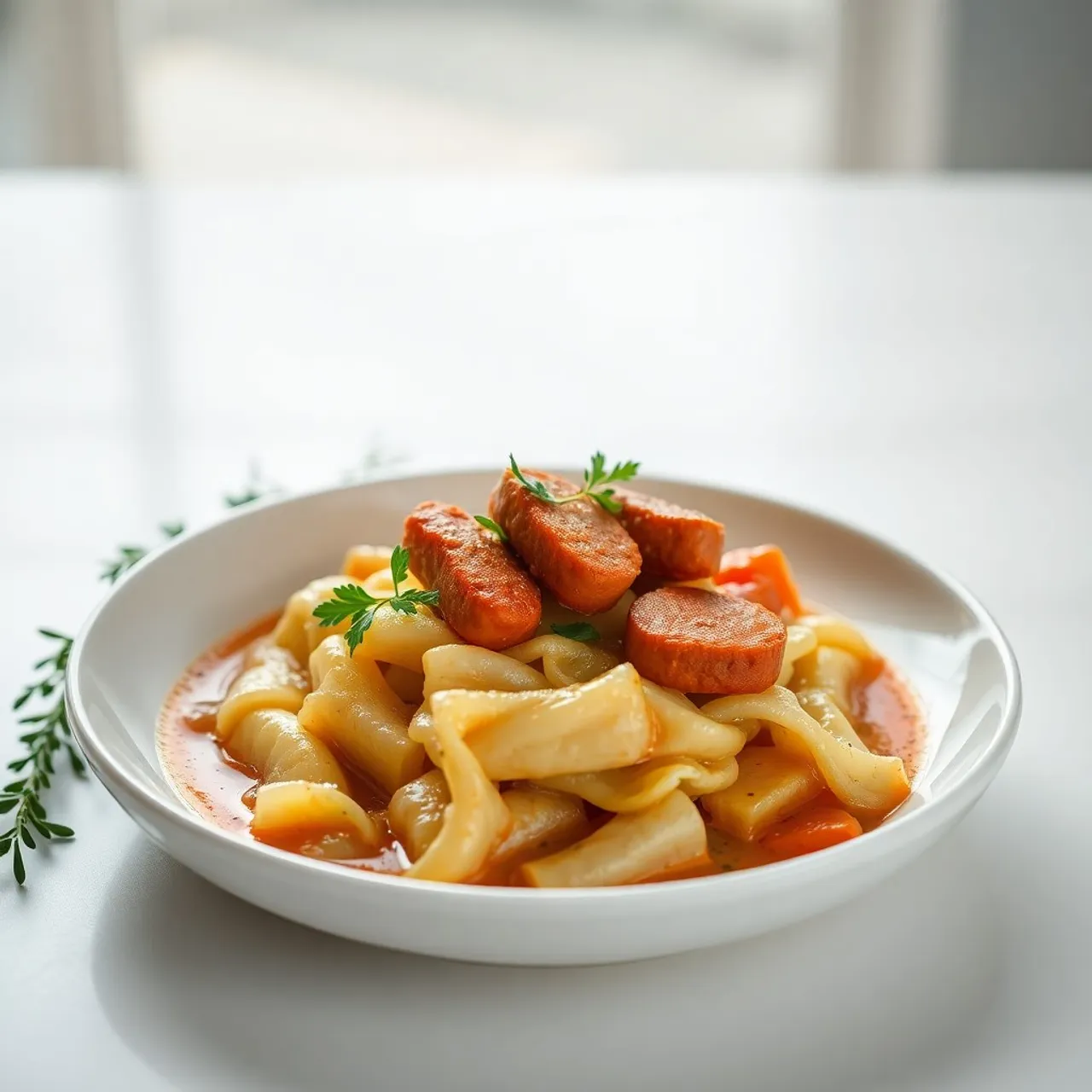 Cabbage and Sausage Soup — Meat & Pork recipe
