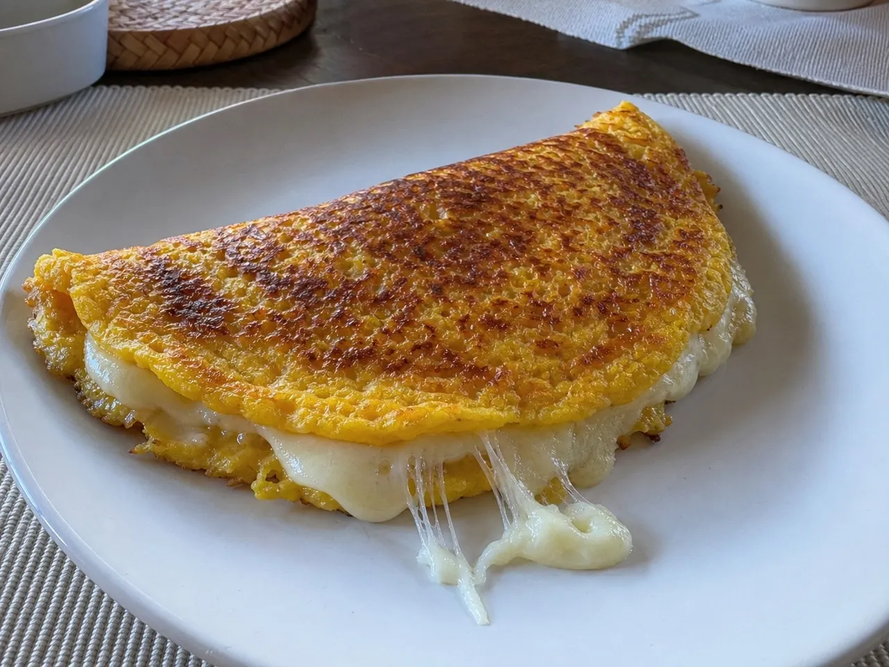 Cachapa — served