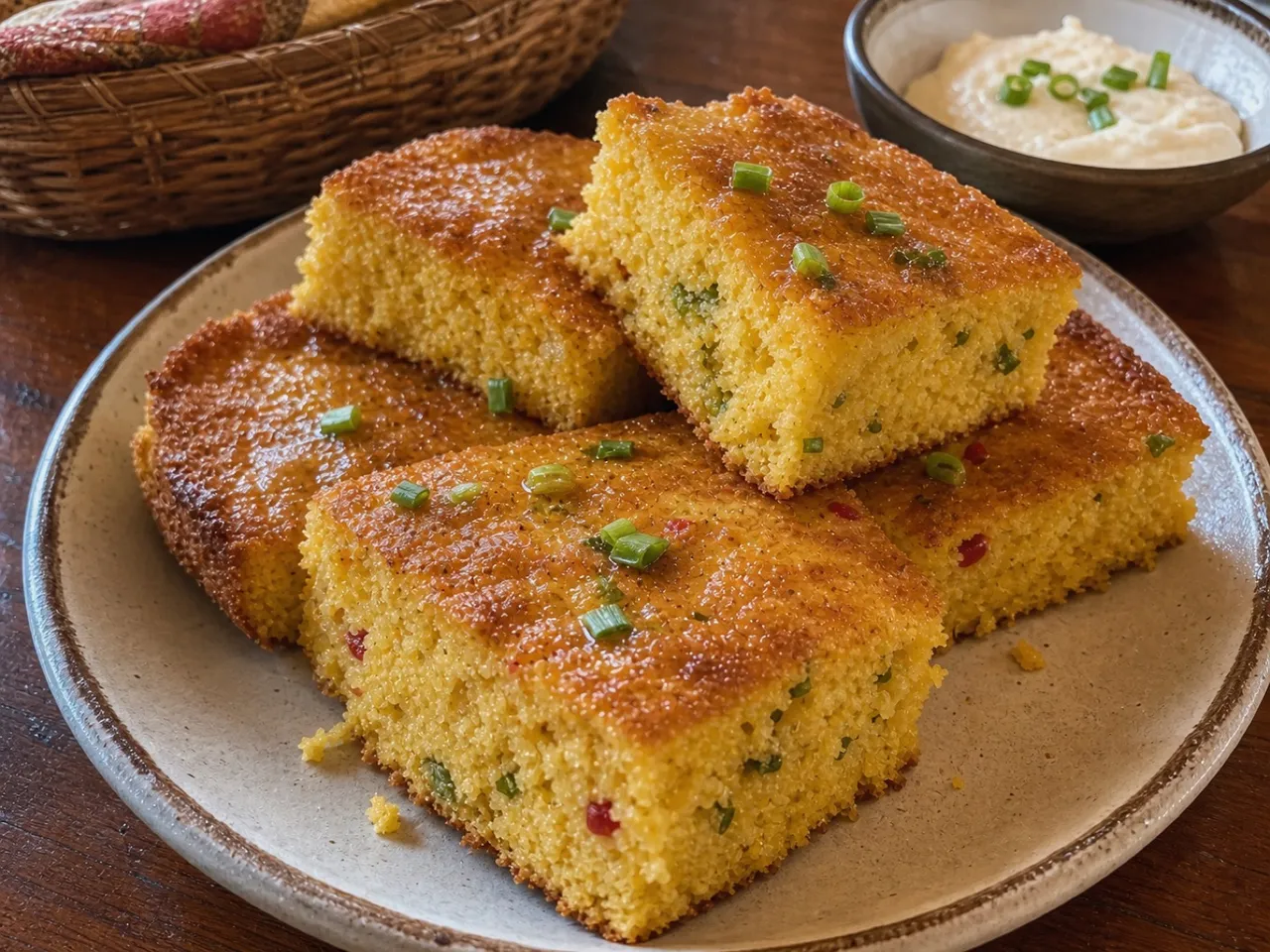 Cajun Cornbread — served