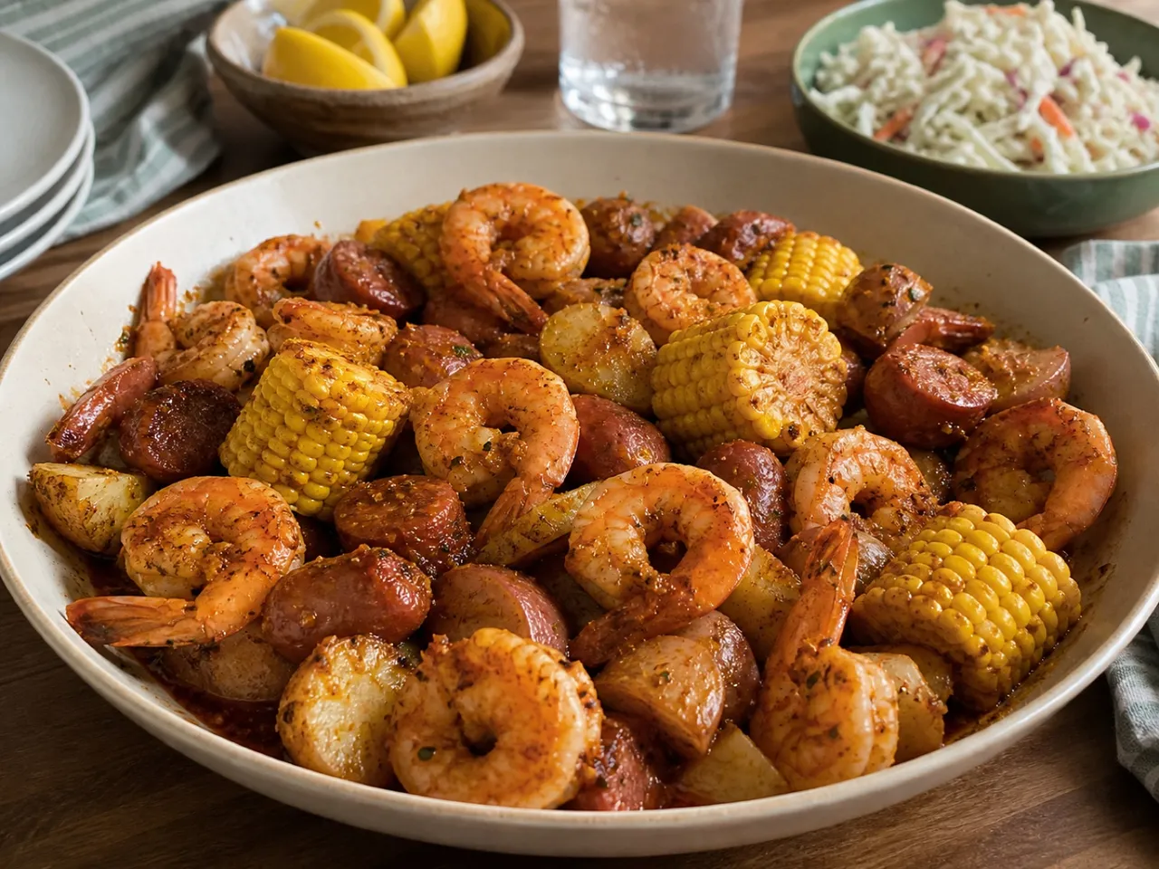 Cajun Shrimp Boil — served