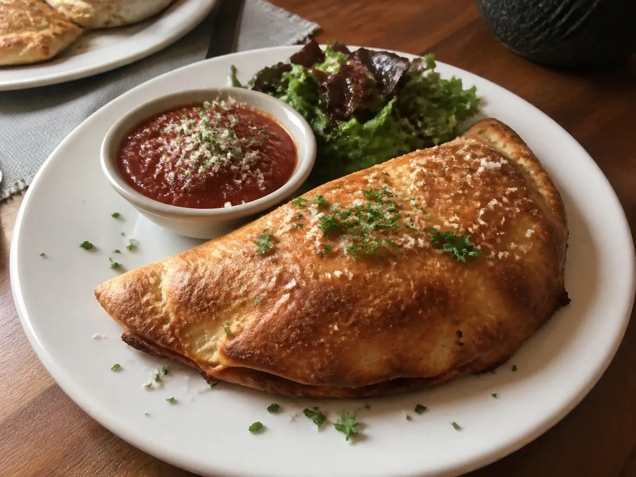 Calzone — served