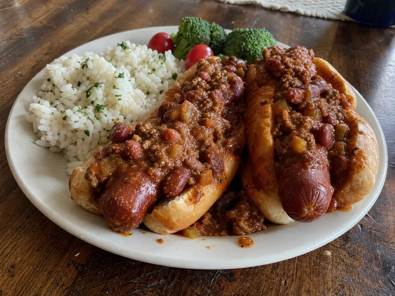 Canned Chili Dogs — served