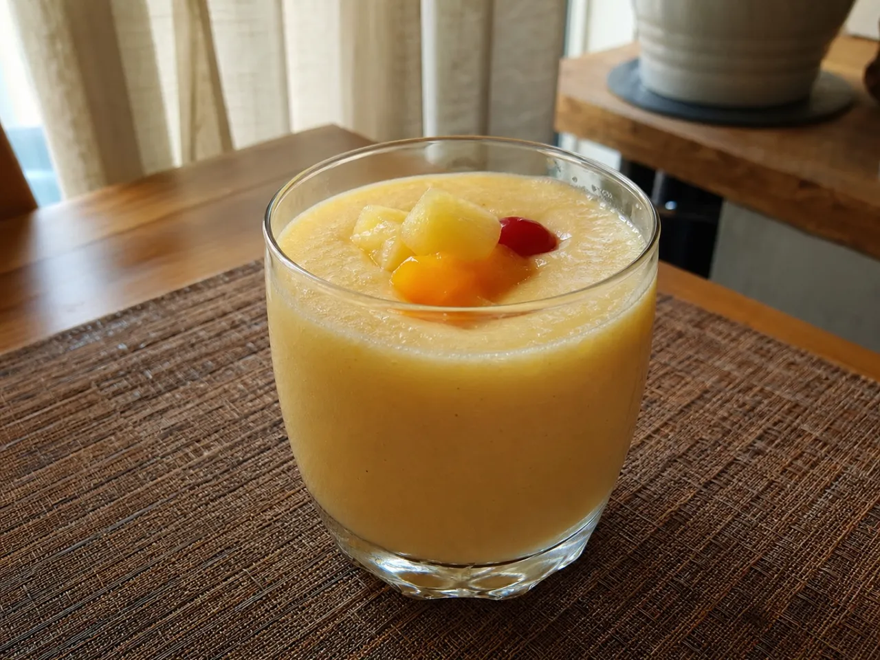 Canned Fruit Smoothie — served