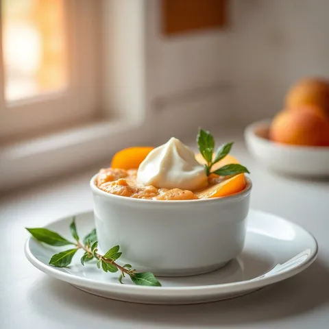 Canned Peach Cobbler Mug Cake