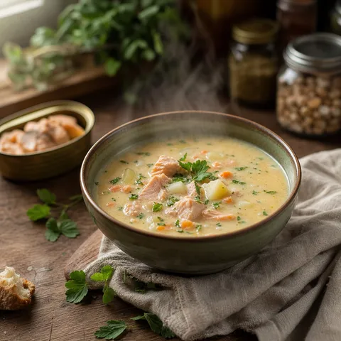 Canned Salmon Chowder — Pantry & Instant recipe