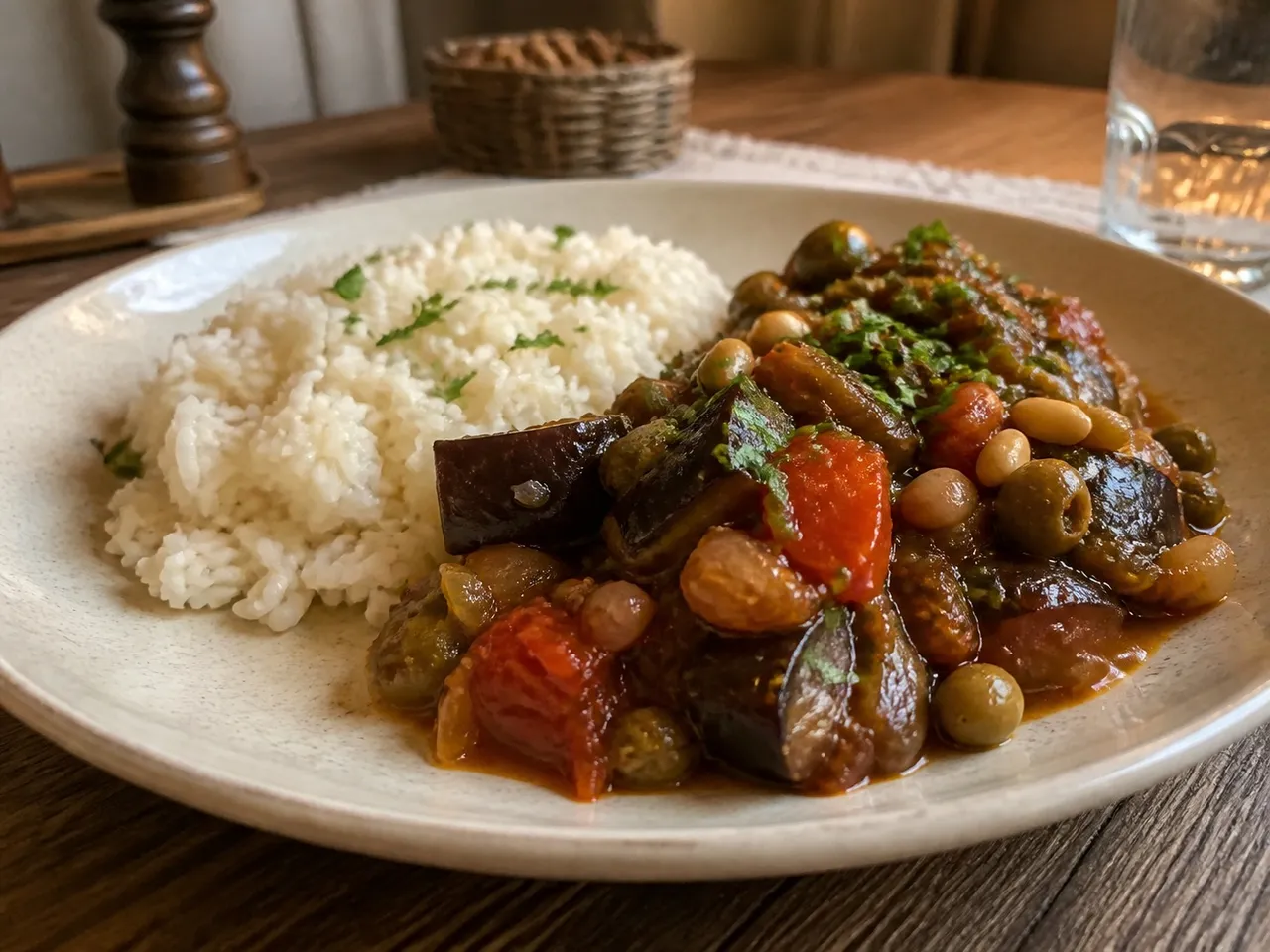 Caponata — served