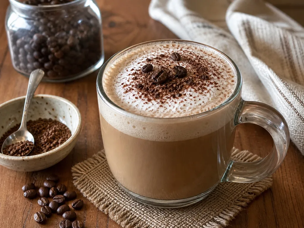 Cappuccino Coffee Mix — plated and served
