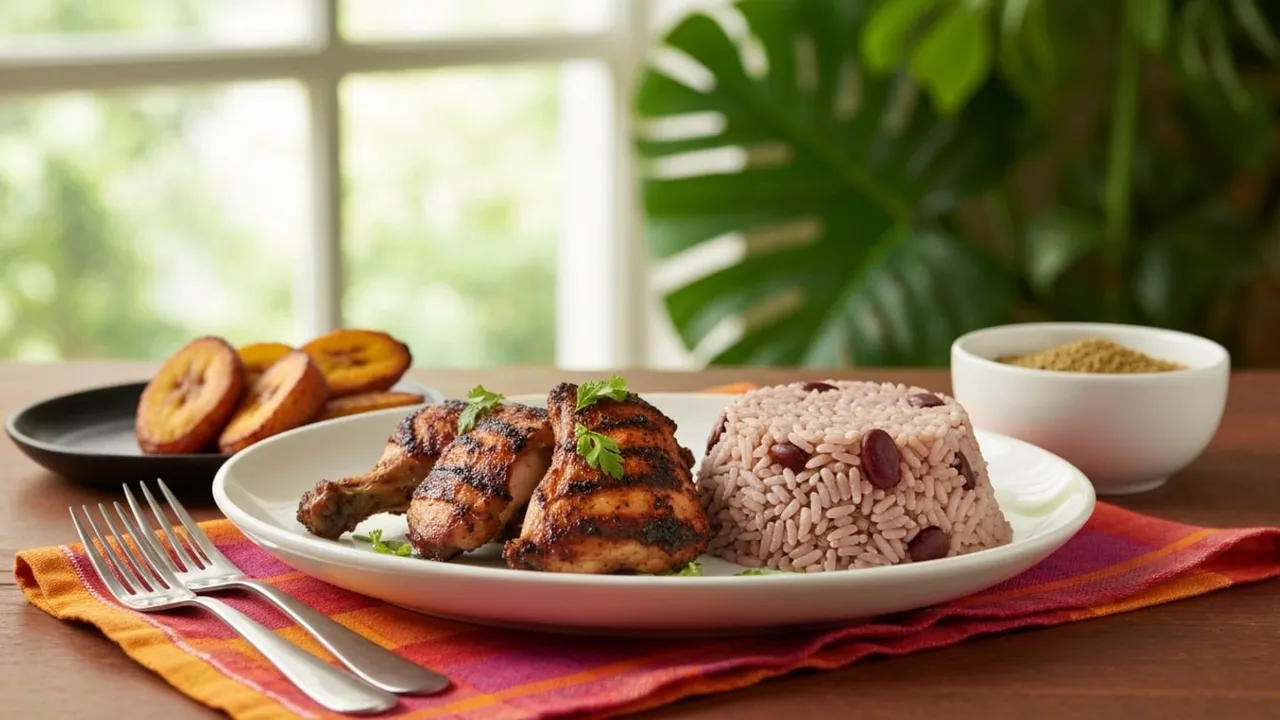 A spread of Caribbean dishes
