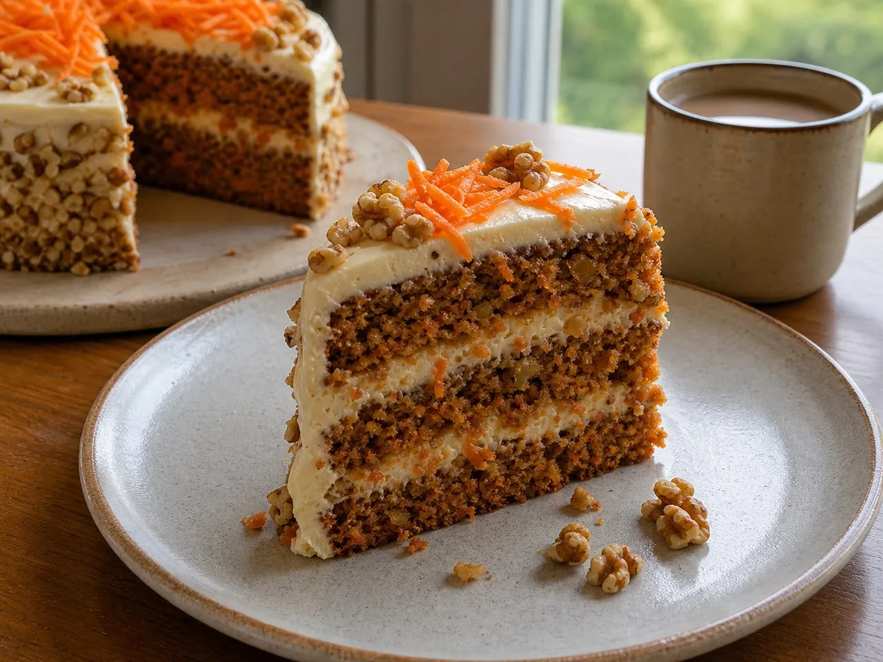 Carrot Cake — served