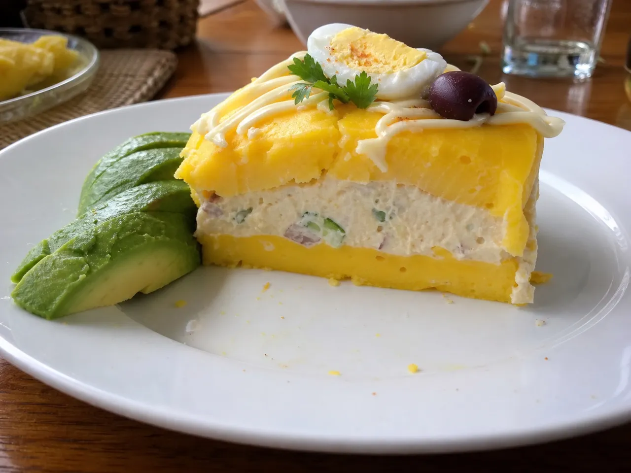 Causa Rellena — served