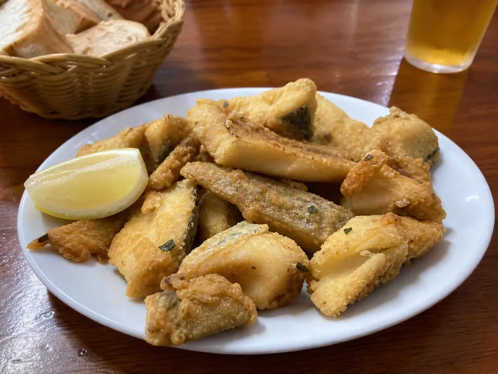 Cazón en Adobo — plated and served