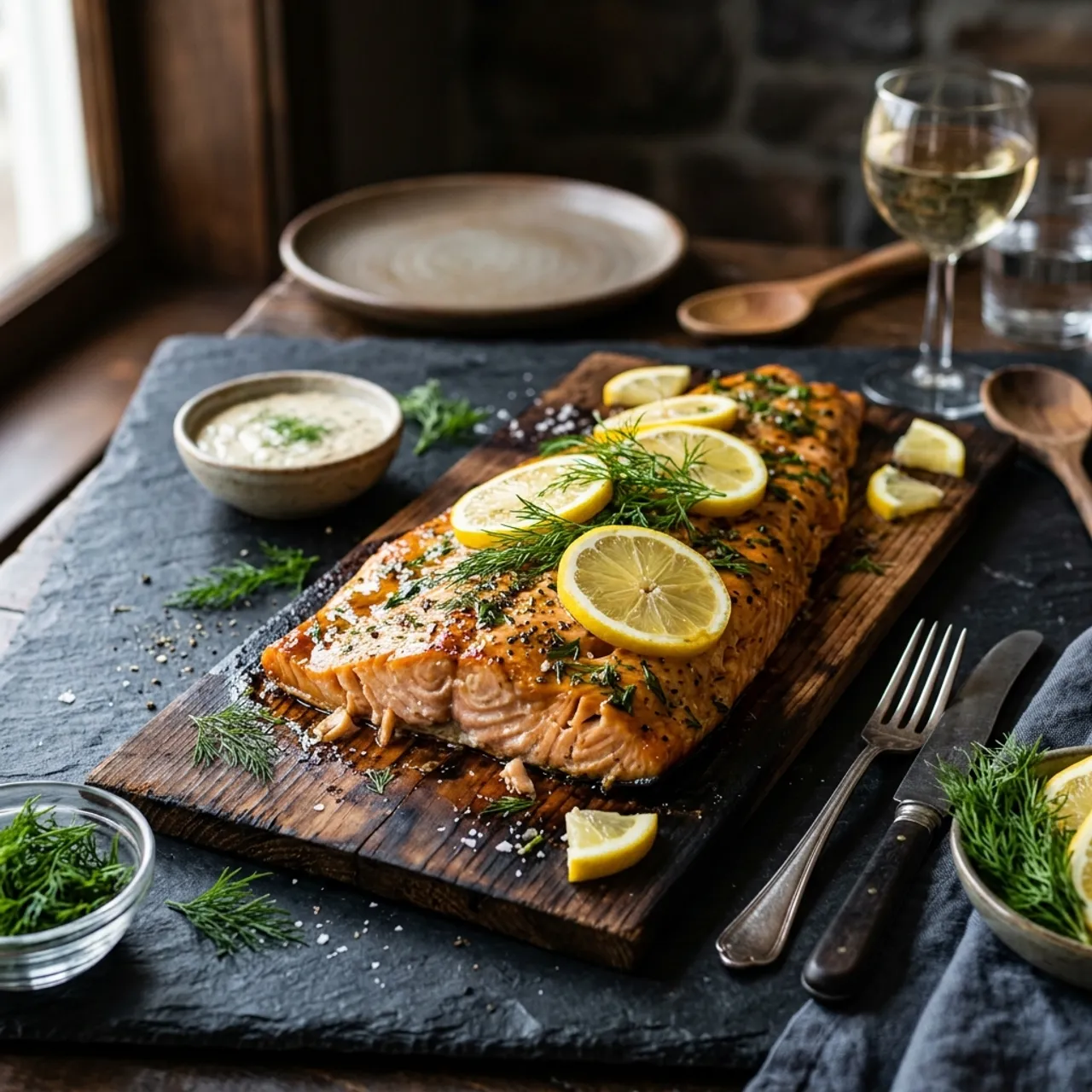 Cedar-Plank Salmon — Seafood recipe