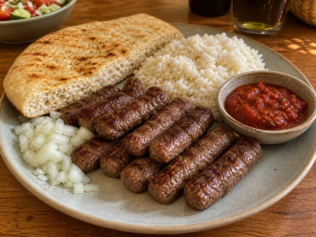 Cevapi — plated and served