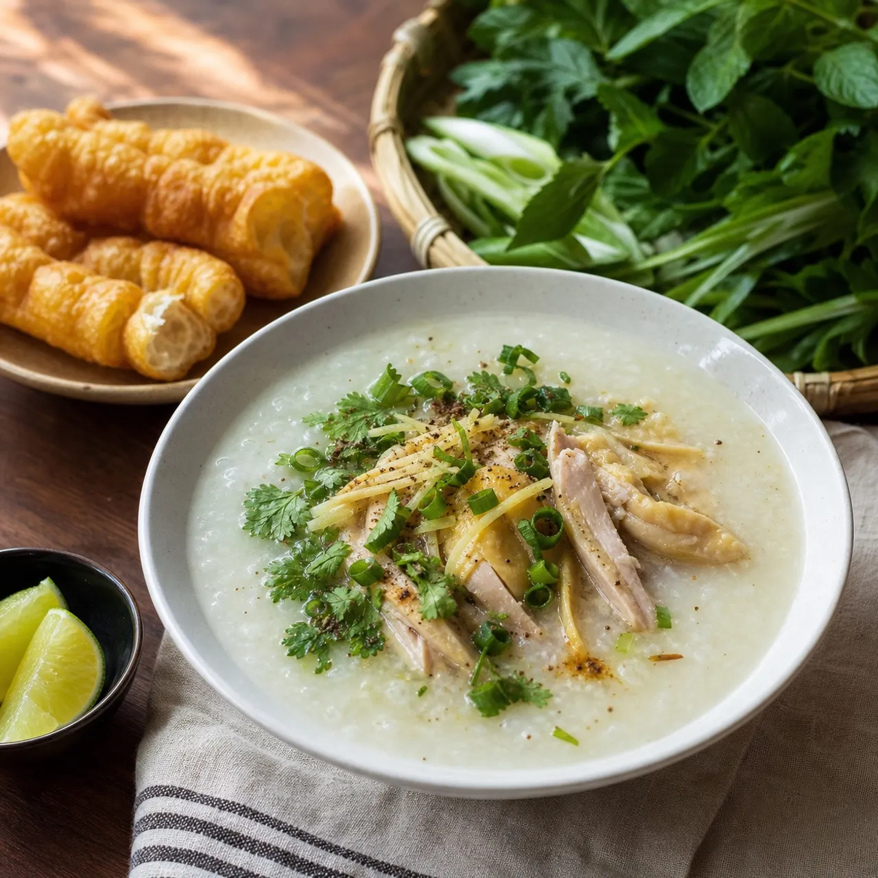 Cháo Gà (Chicken Rice Porridge) — Vietnamese recipe