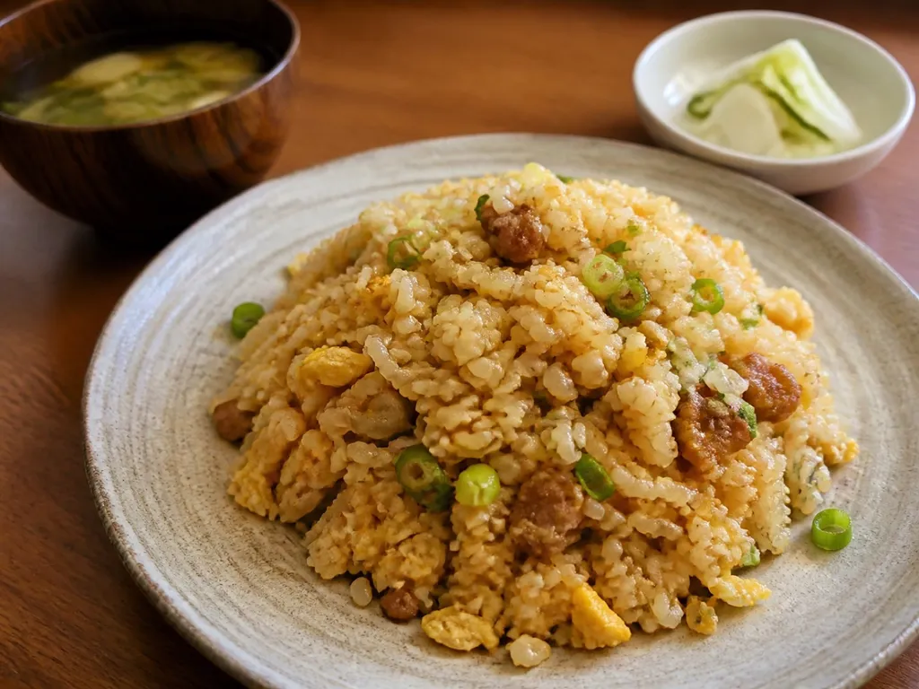 Chahan (Fried Rice) — plated and served