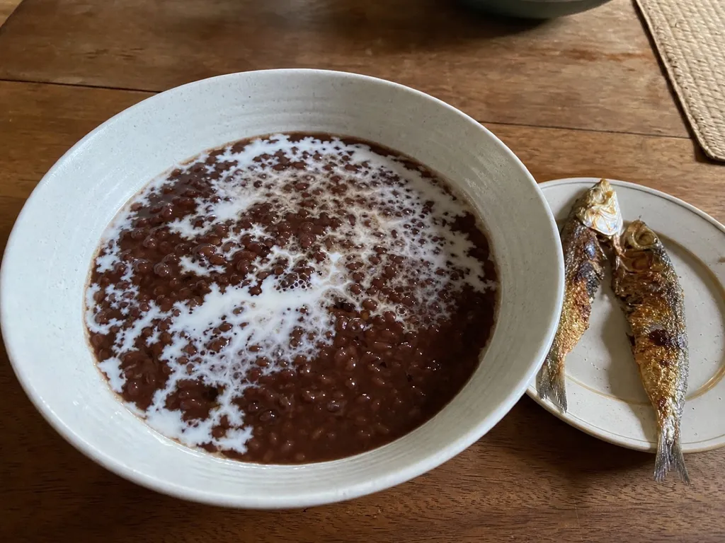 Champorado — plated and served