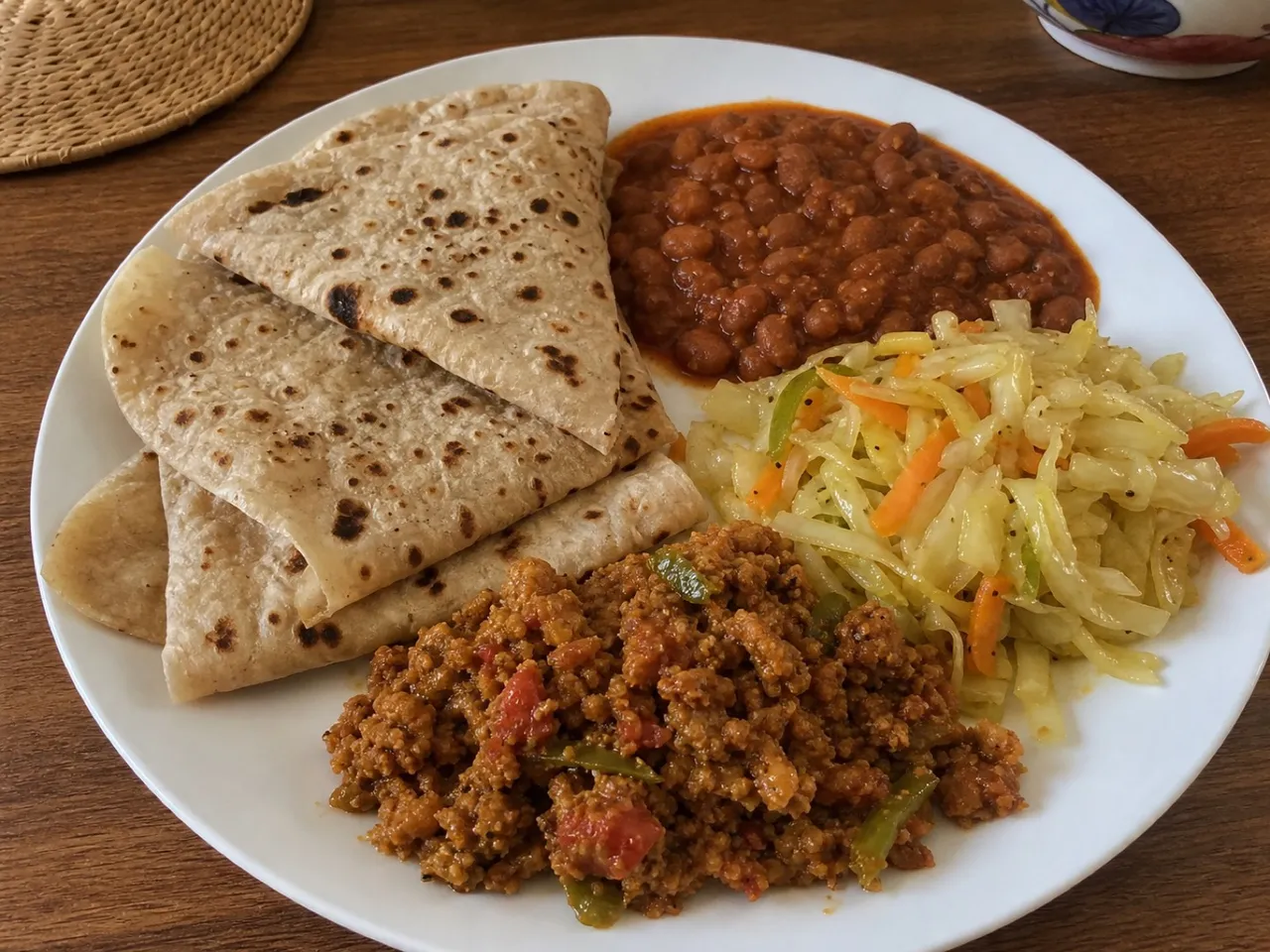 Chapati — served