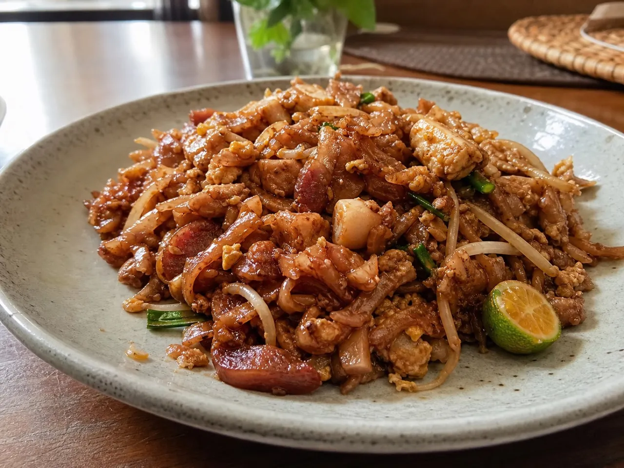 Char Kway Teow — served