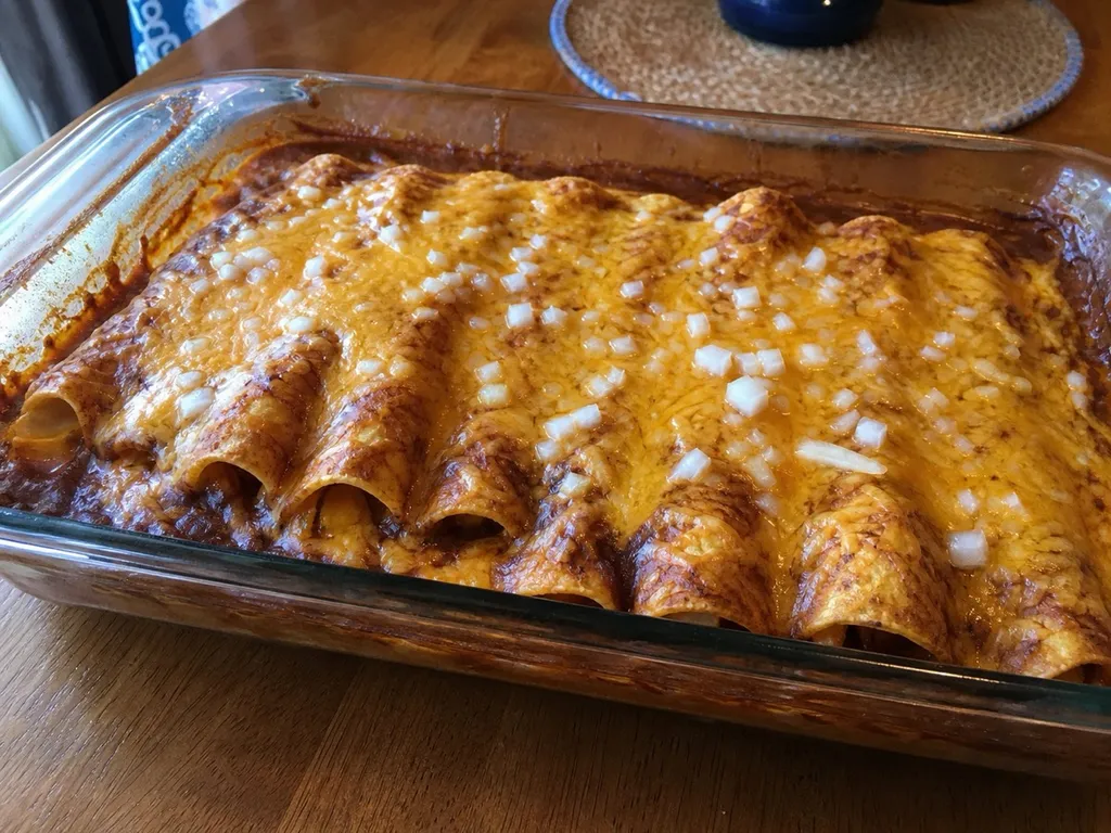Cheese Enchiladas — plated and served