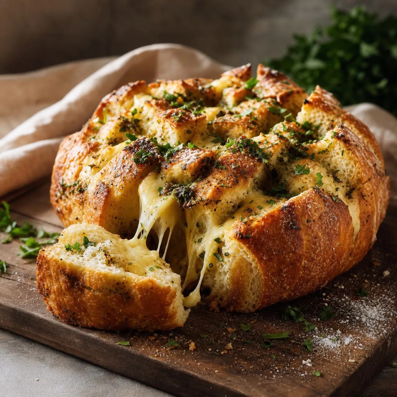 Cheesy Pull-Apart Bread — Breads recipe